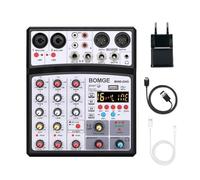 ZHCHAO Mixer audio a 4 canali Mixing DJ Console con alimentazione Phantom 48V 16 effetti DSP