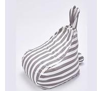 ZHCHAO New Nordic Striped Cute Rabbit Ears Bambini Divano Divano pigro Sgabello Pouf per il tempo libero rimovibile e lavabile(Gray)