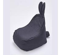 ZHCHAO New Nordic Striped Cute Rabbit Ears Bambini Divano Divano pigro Sgabello Pouf per il tempo libero rimovibile e lavabile(Schwarz)