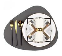 ZHCHAO Piatto con motivo geometrico, piatto, tovaglietta, set di tovaglioli, combinazione di stoviglie, piatto occidentale, tavolo da ristorante
