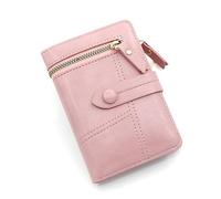 ZHCHAO Portafoglio da donna corto con cerniera con fibbia Portafoglio multi-carta di grande capacità(Roze)