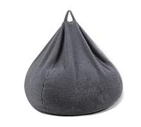 ZHCHAO Pouf in soffice lana soffice Grande soggiorno in pile di cashmere Divano pigro Sedile da pavimento per feste(Gray,M)