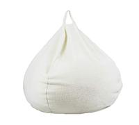 ZHCHAO Pouf in soffice lana soffice Grande soggiorno in pile di cashmere Divano pigro Sedile da pavimento per feste(Blanco,XL)