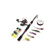 ZHCHAO Red Shrink Road Sub Rod Set Straight Handle Road Sub Spinning Wheel Road Sub Bait Combinazione Attrezzatura da pesca (Dimensioni: A_2,7 m)