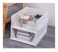 ZHCHAO - Scaffale portaoggetti pieghevole, per armadio, vestiti, divisorio, impilabile, per cucina, giocattoli, libri, organizer (2 pezzi 43 x 33 x 14 cm)
