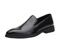 ZHCHAO Scarpe da Lavoro Lucide a Punta Britanniche da Uomo Comode Scarpe Basse Basse da Uomo Scarpe Casual Traspiranti Versatili for Il Lavoro della Festa di Nozze(Schwarz,11.5)