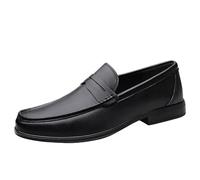 ZHCHAO Scarpe Slip-on in Gomma da Uomo Scarpe Casual Nere Scarpe da Uomo Traspiranti Resistenti all'Usura con Suola Spessa(6)