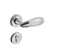 ZHCHAO - Serratura interna in legno muto, set di serrature universali per porta, maniglia per camera da letto (colore: Argento, Size: As shown)