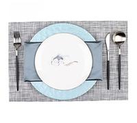 ZHCHAO Servizio da tavola da cucina Piatto occidentale Ristorante Tavolo da pranzo Piatto da pranzo Piatto Piatto Tovaglietta Tovaglietta Set