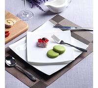 ZHCHAO Set da tavola bianco Set Tavolo in ceramica Western Dinner Plate Placemat tovagliolo fibbia combinazione
