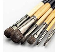 ZHCHAO - Set di 6 pennelli per pittura artistica con setole morbide, per pittura ad olio acrilica, acquerello, rotonde, forniture artistiche