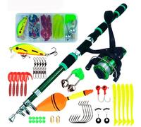 ZHCHAO - Set di attrezzatura da pesca, 1,8 metri, set di canna da pesca corta con ruota