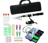 ZHCHAO Set di attrezzi da pesca, 2,1 m 2., due set di canna e set di ruote, attrezzatura da pesca portatile per turismo (dimensioni: D)