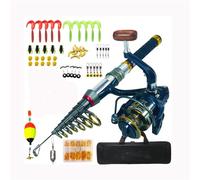 ZHCHAO Set di canna da mare ultra corta, Set completo di canna da pesca Luya con borsa, set di canna da pesca (Size: A_2.1m)