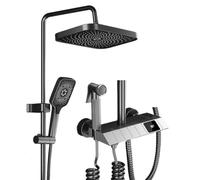 ZHCHAO set doccia con ugello pressurizzato, bagno a temperatura costante per uso domestico, doccia doccia (colore: argento, dimensioni: grigio chiaro)