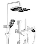 ZHCHAO set doccia con ugello pressurizzato, bagno a temperatura costante per uso domestico, doccia doccia (colore: argento, dimensioni: grigio chiaro)