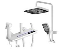 ZHCHAO Set doccia doccia, bagno a temperatura costante per uso domestico, doccia doccia, ugello pressurizzato (colore: argento, dimensioni: grigio chiaro)
