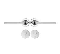 ZHCHAO Set Maniglia per Porta in Acciaio Inox Serratura Interna di Casa Maniglia Serratura Regolabile Chiusura di Sicurezza