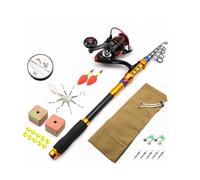 ZHCHAO -short Portable European Fishing Carp Set di attrezzi da pesca Combinazione Canna da pesca Canna da mare (Dimensioni: A_2,1 m)