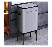 ZHCHAO Smart Sensore Cestino può essere in acciaio inox rettangolo spazzatura spazzatura alta spazzatura cucina spazzatura può essere spazzatura automatica