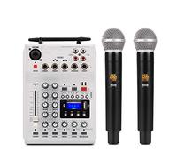 ZHCHAO Soundcard del miscelatore della console dj portatile con microfono UHF a 2 for Home PC Studio Recording Network Live