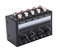 ZHCHAO Stereo Mini Mixer Passive Audio Signal Controller a 4 canali Hub for esterno Performancemore Anti Interference Una buona qualità del suono