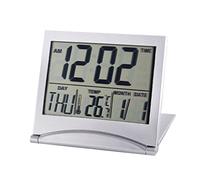 ZHCHAO - Sveglia digitale pieghevole LCD da tavolo, stazione meteo e temperatura da viaggio