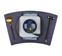 ZHCHAO Tavolo da pranzo quadrato Decorazione Piatto Piatto Cena Tovaglietta Tovaglietta Set di stoviglie Combinazione Piatto occidentale Ristorante
