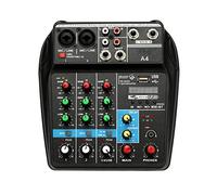 ZHCHAO TU04 BT. Monitoraggio della console della miscelazione del suono 48V Phantom Power Monitor Aux. Percorsi più effetti 4 canali Audio Mixer con