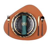 ZHCHAO Utensili da cucina neri, piatti, tovagliette, set di posate combinate, tavolo da tavola