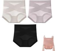ZHCWEP Ciracla Lushybum Panties,Premium Comfort Leakproof Shaping Undies,High Waist Tummy FUPA Control Shapewear for Women (3Pcs-B,L)