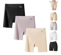 ZHCWEP Intimo Choosemuc, Slip in Seta di Ghiaccio a Vita Alta e sollevante per i Glutei, Slip 3 in 1,Design Invisibile Senza Cuciture per l'uso Quotidiano (3 Pezzi-b,L)