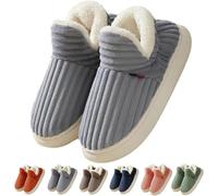 ZHCWEP Pluffi The Cozy & Stylish Slipper,Stivaletti con Ciabatte Pluffi,Pantofole Invernali Unisex comode e alla Moda,Pantofole Calde e morbide per la casa (Grigio,46/47EU)