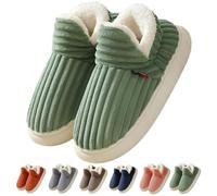 ZHCWEP Pluffi The Cozy & Stylish Slipper,Stivaletti con Ciabatte Pluffi,Pantofole Invernali Unisex comode e alla Moda,Pantofole Calde e morbide per la casa (Verde,36/37EU)