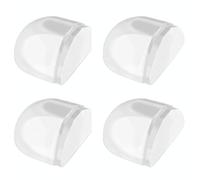 Zhcwldmi Set di 4 fermaporta autoadesivi, fermaporta trasparenti per pavimento e parete, fermaporta da incollare, a forma di U, 4 x 4 cm