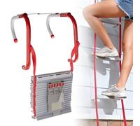 ZHDANB Scala antincendio Portatile Estensibile Fino a 7,5/10M 3/4 Piani Scala Corda Antincendio Scala di Fuga Pieghevole Portatile per davanzali della Maggior Parte delle finestre 10M/32.8FT