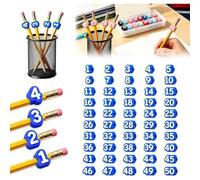 Zhdbchyuu Cappucci Matite Gestione Fornitura Scolastica | Strumento semplice per gestire materiale scolastico, 50 etichette riutilizzabili per la classe.