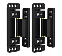 Zhdbchyuu Cerniere per porte nascoste Invisibile Silenziosa ZincoAlluminio | Design invisibile ultra sottile che danni da fresatura; apertura di 110°; supporto fino a 133 lb per coppia.