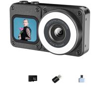Zhdbchyuu Fotocamera Zoom18X Video Luce | Zoom digitale 18X per una vista lontana con nitidezza costante; controllo della luce dall’obiettivo.