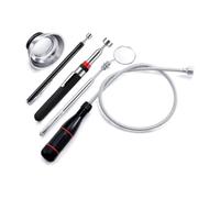 Zhdbchyuu Set di Attrezzi Magnetici Telescopici Versatili 5 Pezzi Completo | Ideale per auto, macchine, fabbriche e progetti DIY: recupero di parti cadute da motore, banche e spazi angusti.