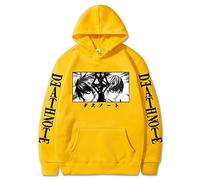 zhedu Anime Death Note Felpa con Cappuccio Stampata Lunghe Casual Harajuku Streetwear Pullover con Cappuccio Top (XL,Color 03)