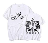 zhedu Anime Ryomen Sukuna O Collo Magliette Stampa Grafica Fantastici Streetwear per Ragazzi E Ragazze Adolescenti (M,Color 02)