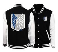 zhedu AOT Baseball Uniform Felpa con Cappuccio Japan Anime Tuta da Uomo Bomber Jacket Winter Streetwear Harajuku (S,Color 01)