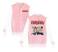 zhedu Japan Anime Fairy Tail Felpa Uniforme da Baseball Tuta da Uomo Bomber Invernale Streetwear Harajuku (XXS,Color 02)