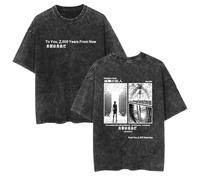 zhedu Magliette Anime Nuove E Lavate AOT Grafiche Oversize A Maniche Corte alla Moda Traspiranti con Stampa Fronte-Retro con Spalle Cadenti (Color 02,3XL)
