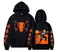 zhedu My Hero Academia Felpa con Cappuccio Bakugo Katsuki Cool Graphic Print Pullover Unisex Fashion Personality Felpa Casual Streetwear Felpa con Cappuccio Anime (XXL,Color 01)