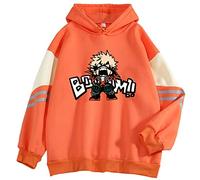 zhedu My Hero Academia Katsuki Bakugo Felpa con Cappuccio in Stile Giapponese Felpa con Cappuccio Unisex Divertente Harajuku Pullover Casual da Uomo da Donna (M,Color 3)