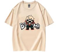 zhedu My Hero Academia T-Shirt con Stampa Grafica Bakugou Katsuki Cartoon Summer Girocollo 2D Top Stampati Adolescente Hip Hop Wild Streetwear di Alta qualità (Color 03,S)
