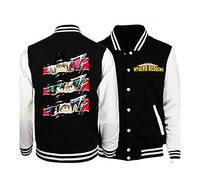 zhedu Uniforme da Baseball My Hero Academia Felpa con Cappuccio Autunno Inverno Moda Giacche Pullover Abbigliamento Street Cappotto Stile Oversize (L,Color 04)