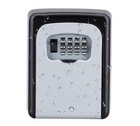 ZHEGE Blocco sicuro di archiviazione sicuro con chiave a combinazione di codice a 4 cifre Argento
